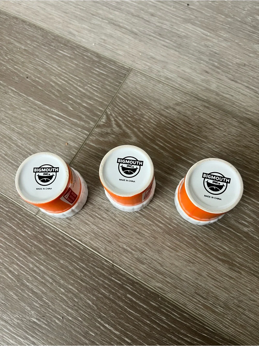 3 Pack RX Prescription Shot Glasses Ceramic Pill Bottle Bar Set